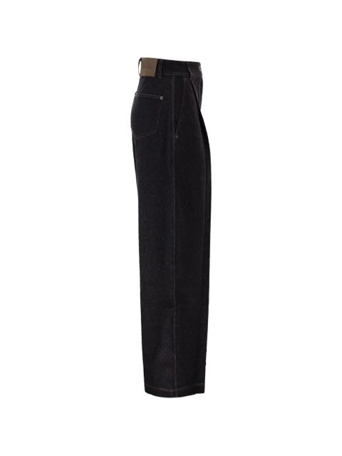 Max Mara five-pockets wide-leg jeans - Black