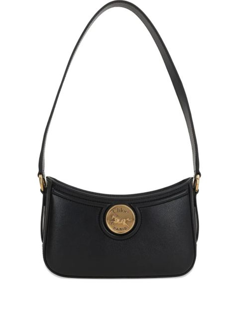 Chloé logo-plaque leather shoulder bag - Black - zdjęcie produktu nr 1