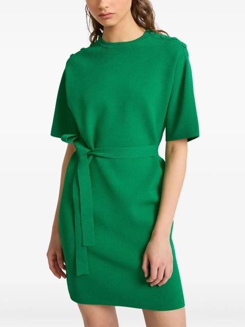 Yves Salomon knitted T-shirt dress - Green