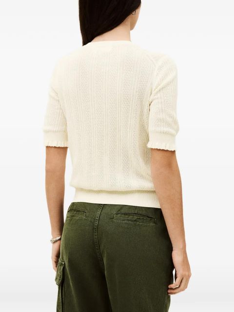Ba&Sh Viola ruffled polo top - Neutrals