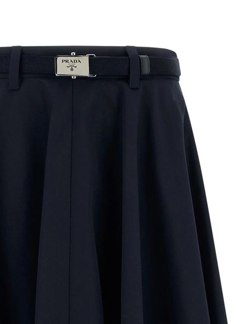 Prada logo-detail skirt - Blue