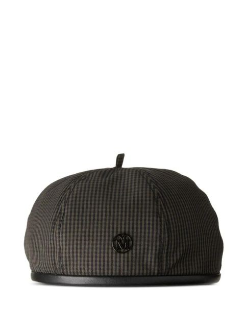 Maison Michel checked beret - Brown - zdjęcie produktu nr 1