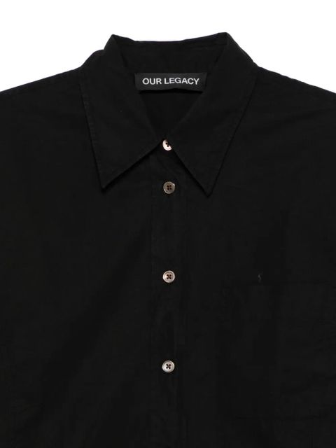 OUR LEGACY wide-sleeve cotton shirt - Black