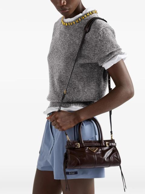 Prada Bonnie leather mini handbag - Brown - zdjęcie produktu nr 2