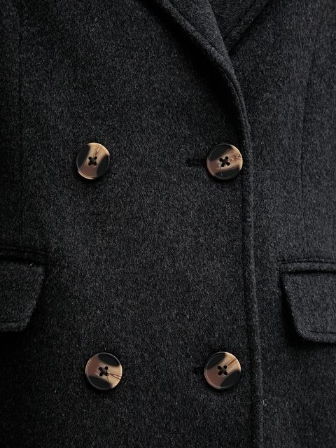 Pepe Jeans płaszcz z dodatkiem wełny kolor szary PL4024361