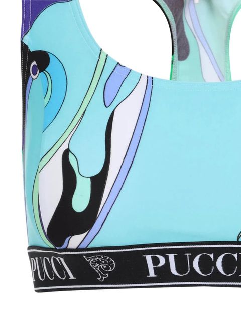 PUCCI graphic-print tank top - Blue