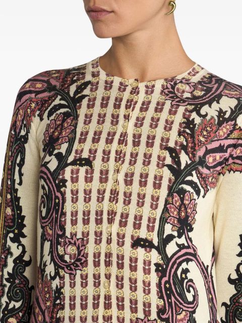 ETRO paisley-pattern cardigan - Neutrals