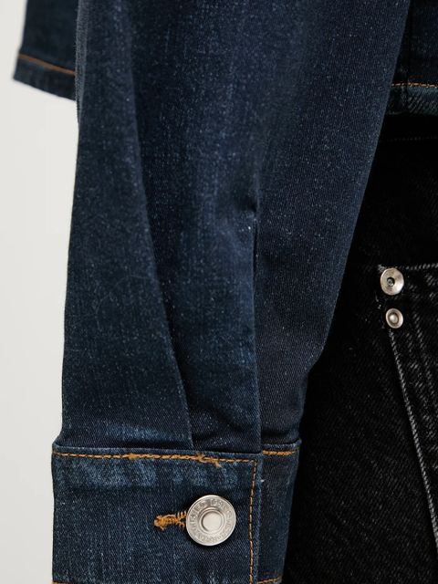 Guess kurtka koszulowa WESTERN kolor granatowy przejściowa oversize W5YN90 D0213