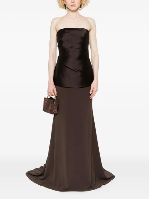 Solace London Alia strapless maxi dress - Brown - zdjęcie produktu nr 2