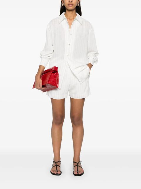 Nanushka striped shorts - White