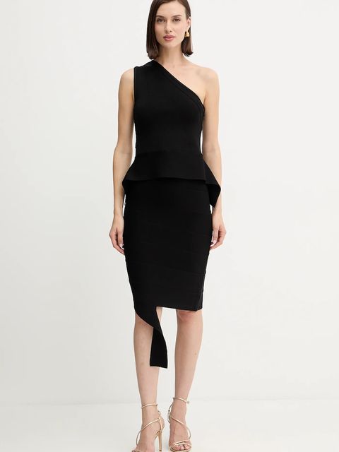 Herve Leger spódnica Alma kolor czarny mini prosta HLT3536090