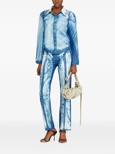 Diesel De-Lyria-Fsi button-front denim shirt - Blue - zdjęcie produktu nr 2