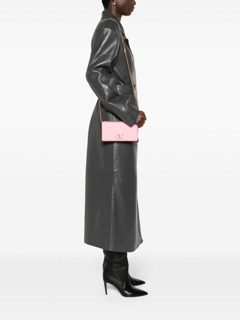 Valentino Garavani VLogo Signature leather crossbody bag - Pink
