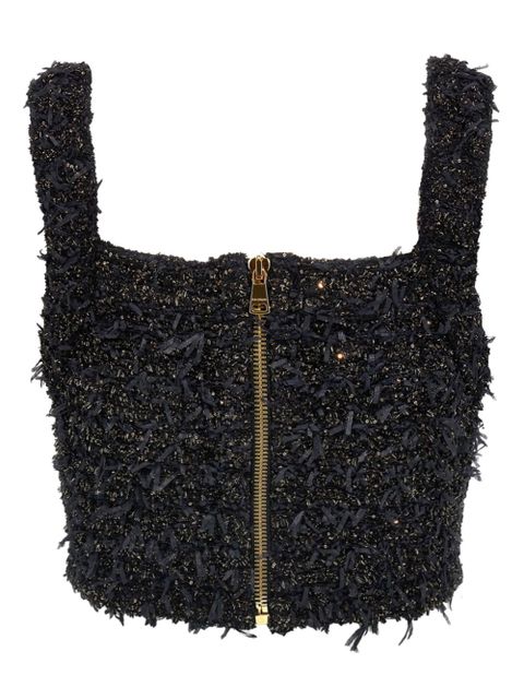 Balmain lurex tweed top - Black - zdjęcie produktu nr 2