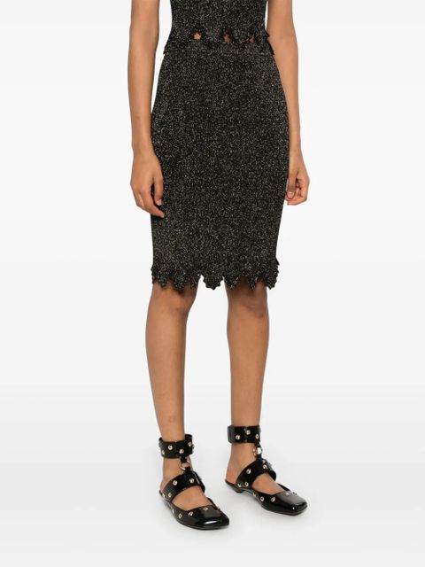 Chloé scallop knitted midi skirt - Black