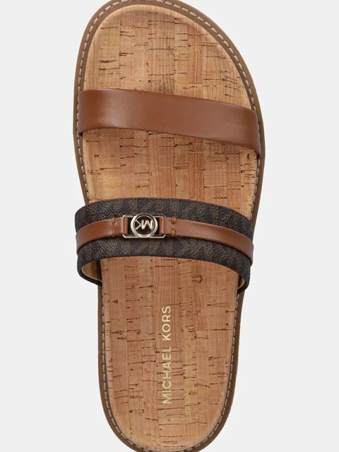 MICHAEL Michael Kors klapki Mandy damskie kolor brązowy 40S5MAFS3L.227