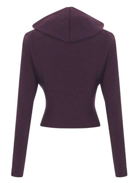 Saint Laurent hooded wool top - Purple - zdjęcie produktu nr 2
