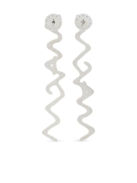 Marni logo earrings - Silver