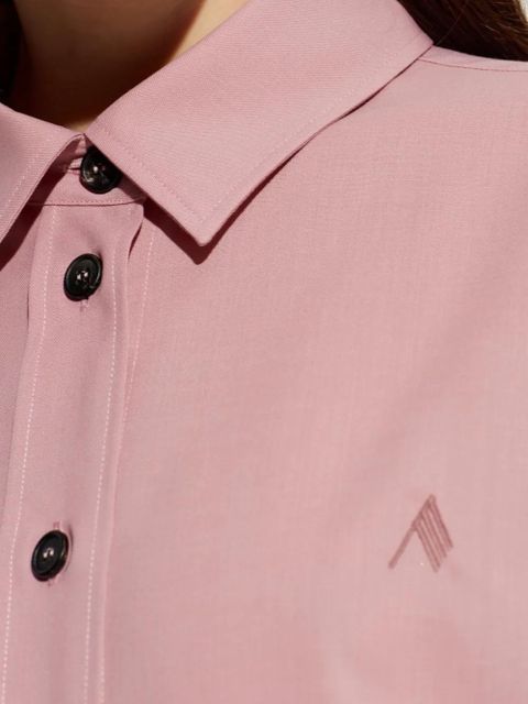 The Attico Diana button logo shirt - Pink