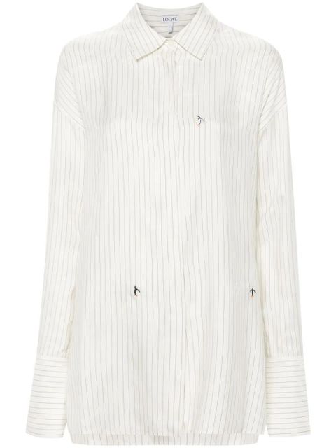 LOEWE x Suna Fujita pinstripe shirt - White - zdjęcie produktu nr 1