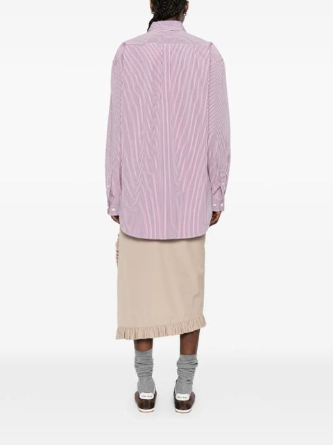 Miu Miu striped buttoned shirt - Red