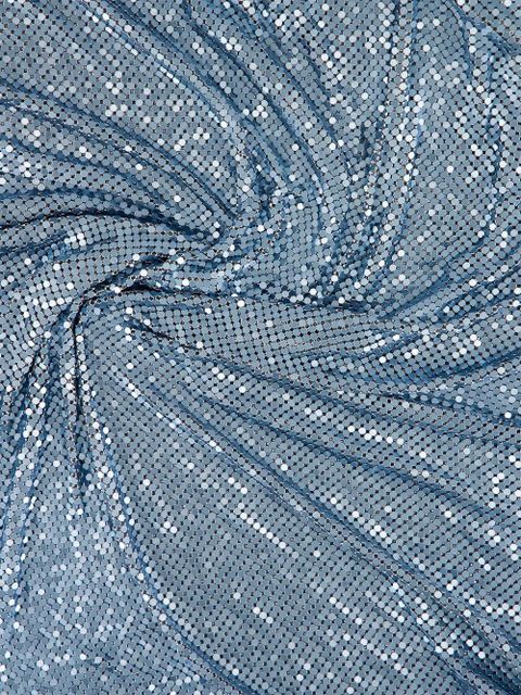 Rabanne chainmail gathered maxi dress - Blue