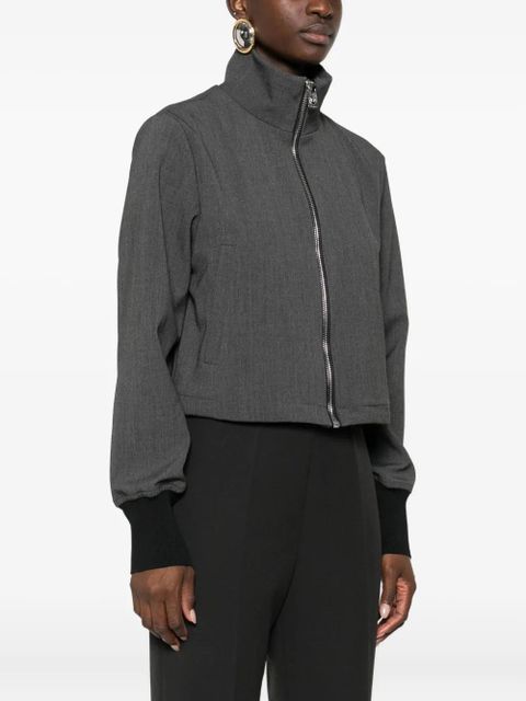 PINKO cropped bomber jacket - Grey