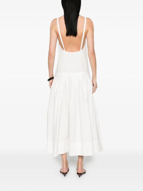 St. Agni pleated midi dress - White