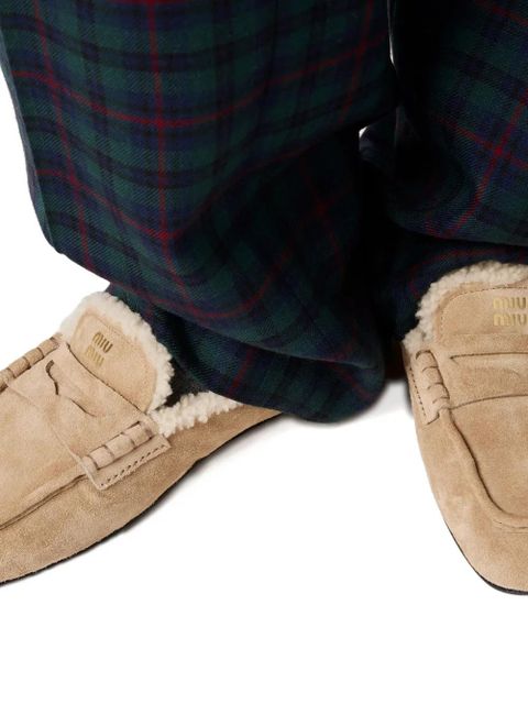 Miu Miu suedde loafers - Neutrals