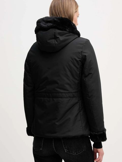 Geox kurtka dwustronna KAULA kolor czarny przejściowa W5622E TC197