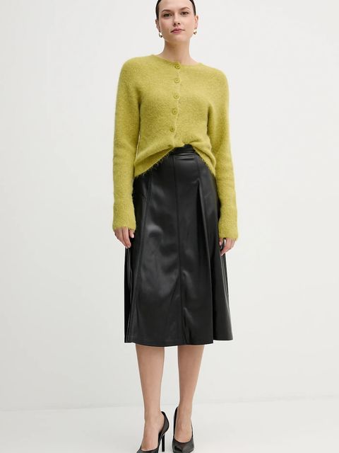 United Colors of Benetton spódnica kolor czarny midi rozkloszowana 4M3CD0059 - zdjęcie produktu nr 2