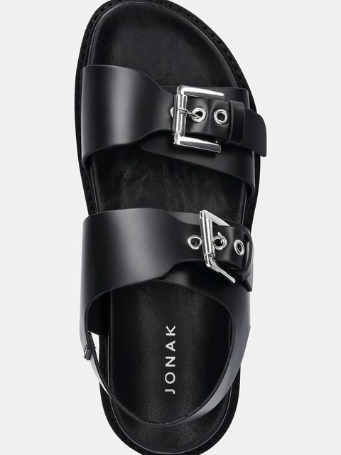 Jonak sandały skórzane LAGO damskie kolor czarny 1000041