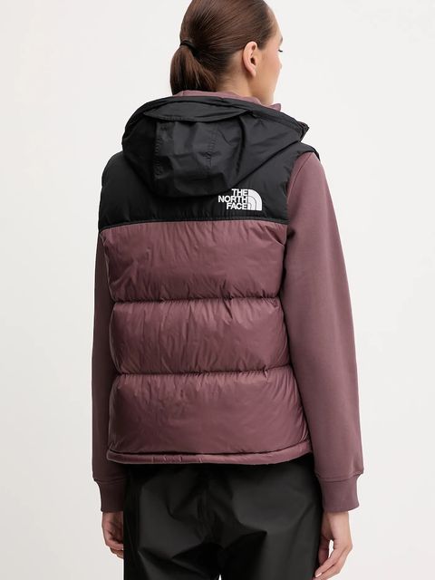 The North Face bezrękawnik puchowy 1996 Retro Nuptse kolor bordowy zimowy NF0A3XEPCAI1 - zdjęcie produktu nr 2