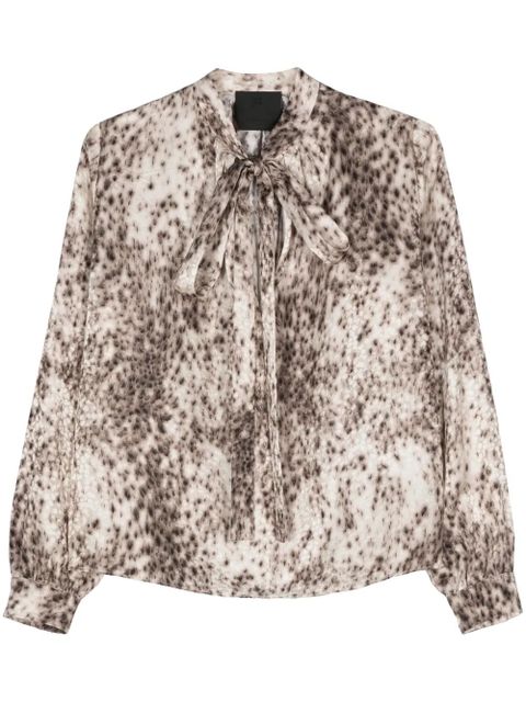 Givenchy leopard-print silk blouse - Brown - zdjęcie produktu nr 1