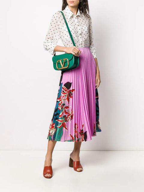 Valentino Garavani floral print pleated skirt - Pink - zdjęcie produktu nr 2