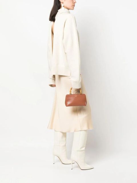 Jil Sander Goji Square bamboo mini bag - Brown - zdjęcie produktu nr 2
