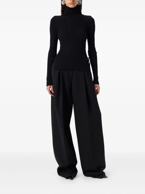 Blumarine turtleneck cut-out top - Black