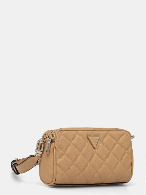 Guess torebka kolor beżowy HWEQG9 50973