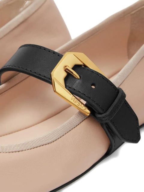 Versace La Medusa nappa ballet flats - Neutrals