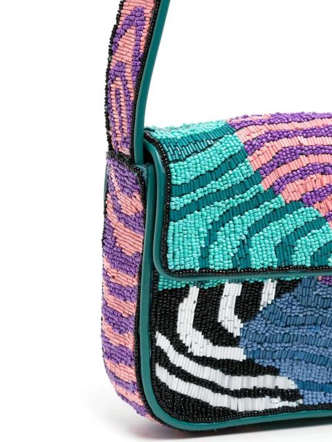 STAUD Tommy beaded shoulder bag - Multicolour