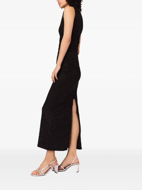 Maje asymmetric midi dress - Black