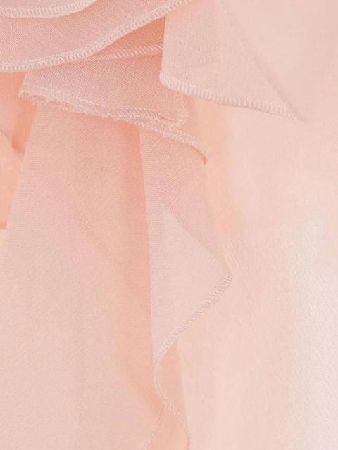 Blumarine asymmetric-neck silk blouse - Pink