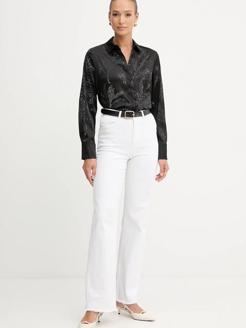 Guess koszula AGNES damska kolor czarny regular z kołnierzykiem klasycznym W5YH40 WFQC2 - zdjęcie produktu nr 2