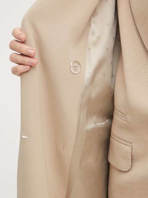 Marciano by Guess trencz z domieszką wełny NINA damski kolor beżowy przejściowy dwurzędowy 5YGL03 7340A