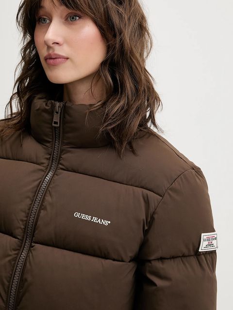 Guess Jeans kurtka damska kolor brązowy W4BL21 WGII2