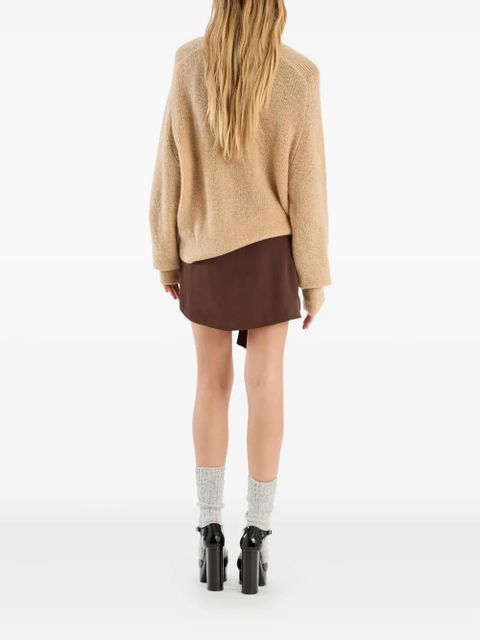 ROTATE BIRGER CHRISTENSEN logo-label knitted sweater - Neutrals