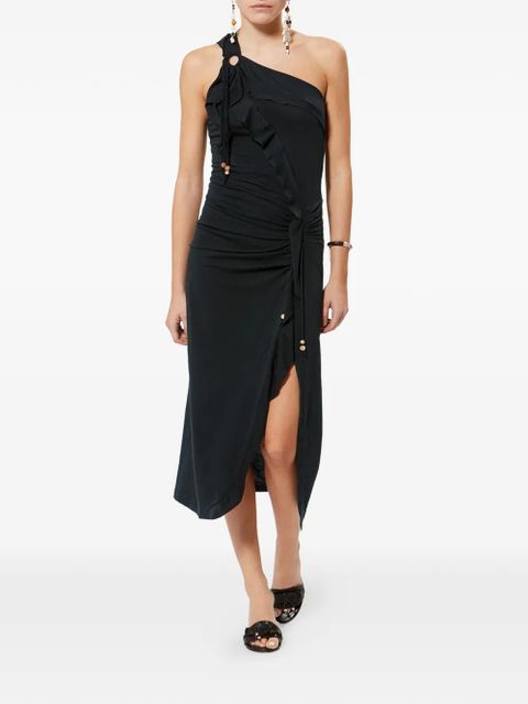 ISABEL MARANT Juliane asymmetrical-hem midi dress - Black - zdjęcie produktu nr 2