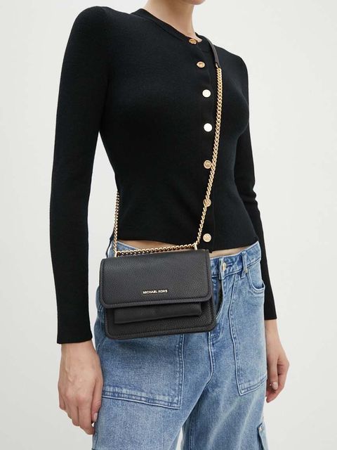 MICHAEL Michael Kors torebka skórzana kolor czarny 32T4GC7C1T