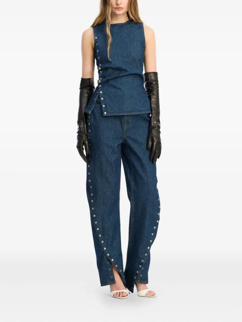 ROTATE BIRGER CHRISTENSEN button-detail top - Blue