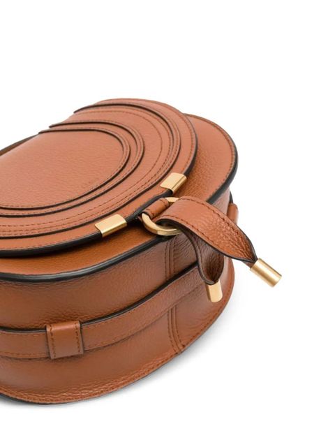 Chloé small Marcie adjustable-strap leather shoulder bag - Brown